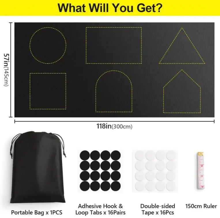 Portable Travel 100 Blackout Suction Cups Self-adhesive DIY Curtains